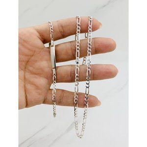 925 Sterling Silver Necklace and Bracelet Kids Figaro